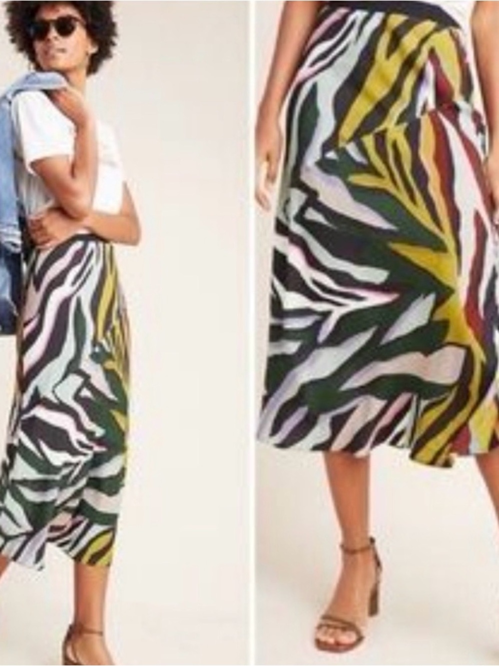 Anthropologie Corey Lynn Calter Abstract Bias Cut Skirt | M